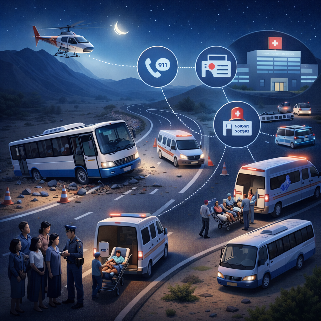 The swift and coordinated response of the Egypt Assistance team ensured that all passengers involved in the bus accident received timely and appropriate care.